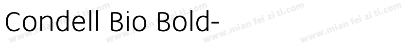Condell Bio Bold字体转换